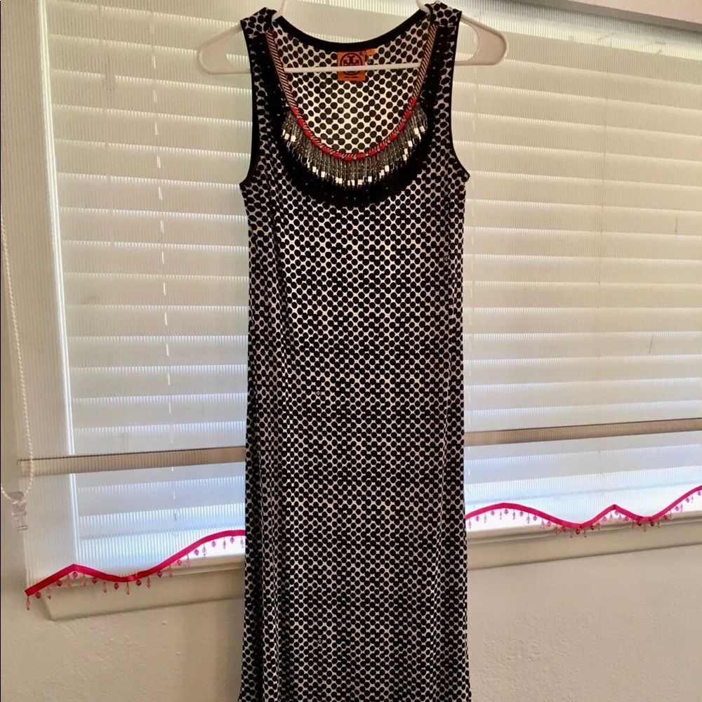 Tory Burch Sleeveless Polka Dot Dress - Picture 4 of 7